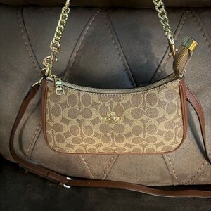 Coach Tan and Brown Mini Bag SOLD